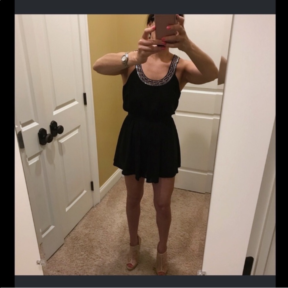 The clothing co. beaded romper black M - Picture 2 of 7